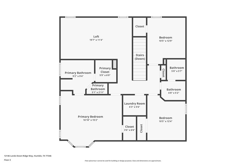 2,105/Mo, 12146 Landsdown Ridge Way Humble, TX 77346 Floor Plan View 2
