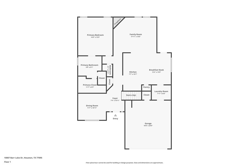 2,135/Mo, 10007 Barr Lake Dr Houston, TX 77095 Floor Plan View