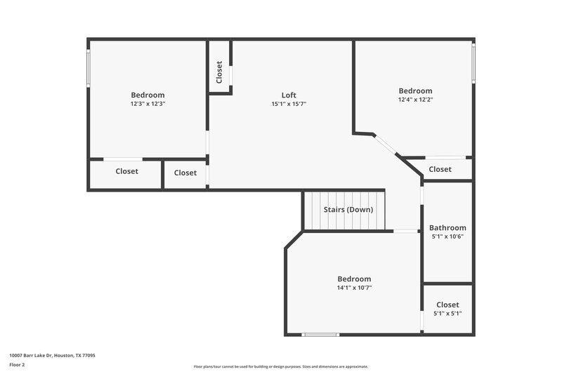 2,135/Mo, 10007 Barr Lake Dr Houston, TX 77095 Floor Plan View 2