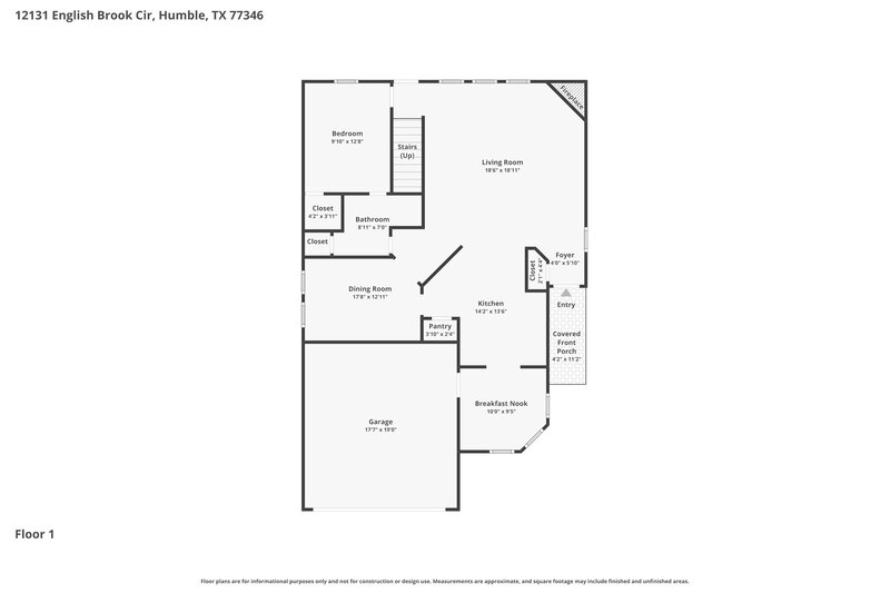2,215/Mo, 12131 English Brook Cir Humble, TX 77346 Floor Plan View