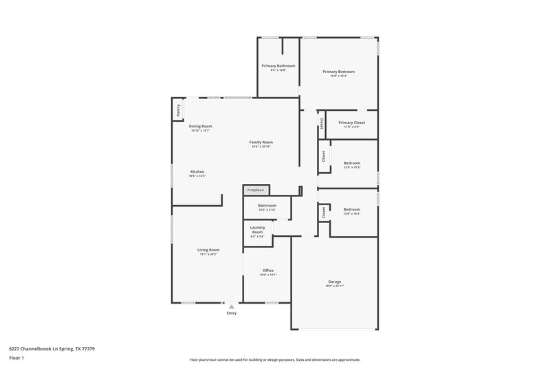 1,910/Mo, 6227 Channelbrook Ln Spring, TX 77379 Floor Plan View