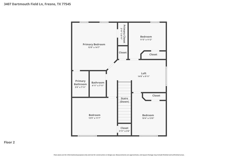 0/Mo, 3407 Dartmouth Field Ln Fresno, TX 77545 Floor Plan View