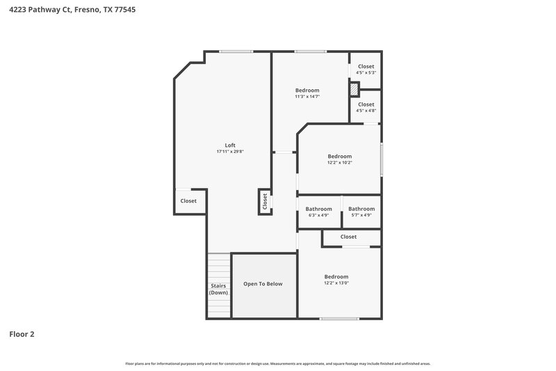 2,505/Mo, 4223 Pathway Ct Fresno, TX 77545 Floor Plan View 2