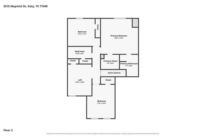 2,040/Mo, 3315 Maymist Dr Katy, TX 77449 Floorplan View 2