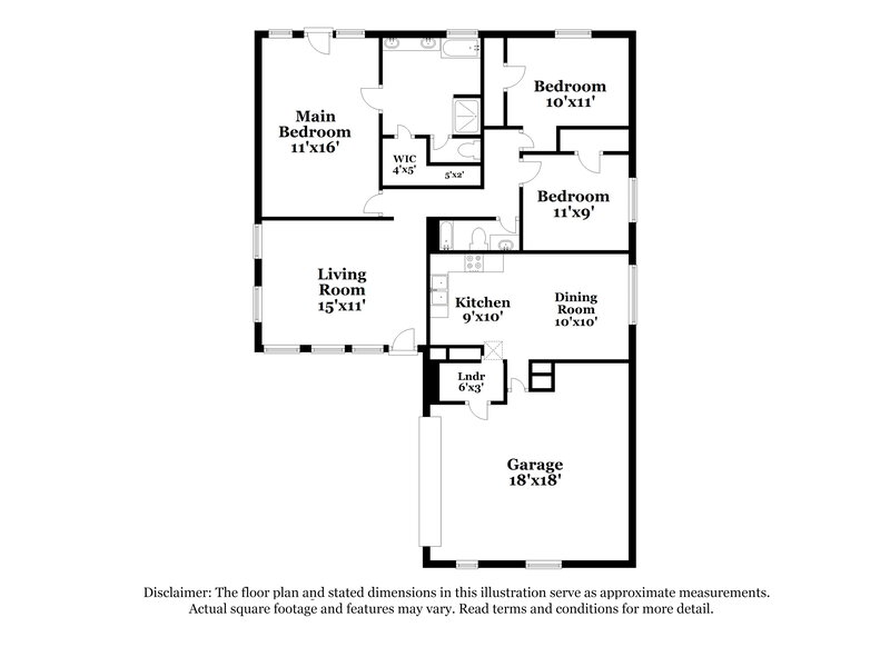 1,785/Mo, 5714 Straight Way Humble, TX 77339 Floor Plan View