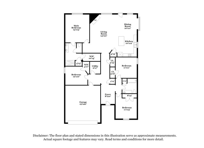 1,980/Mo, 21519 Kings Bend Dr Kingwood, TX 77339 Floor Plan View
