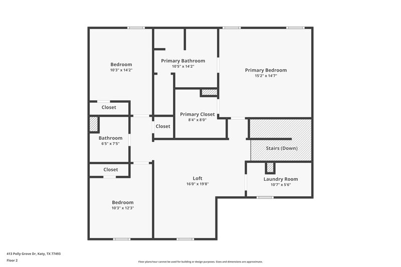 1,985/Mo, 413 Polly Grove Dr Katy, TX 77493 Floor Plan View 2