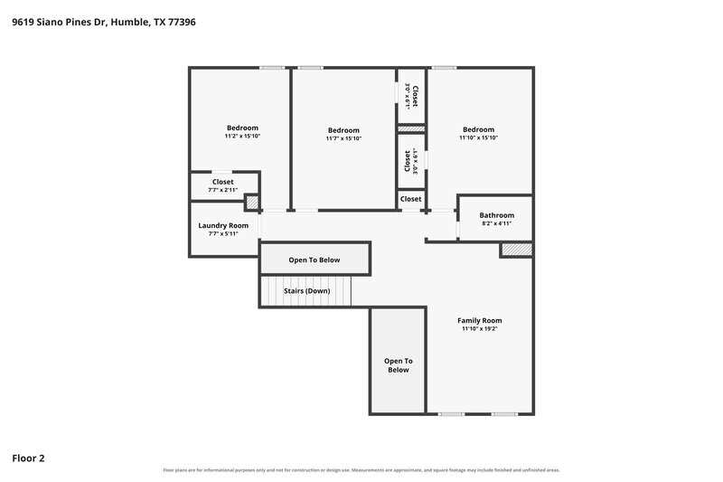 2,015/Mo, 9619 Siano Pines Dr Humble, TX 77396 Floor Plan View 2