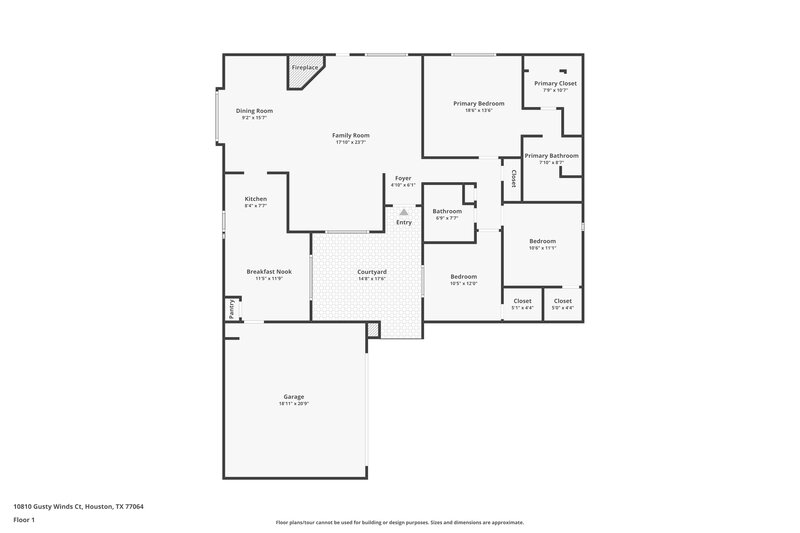 2,025/Mo, 10810 Gusty Winds Ct Houston, TX 77064 Floor Plan View