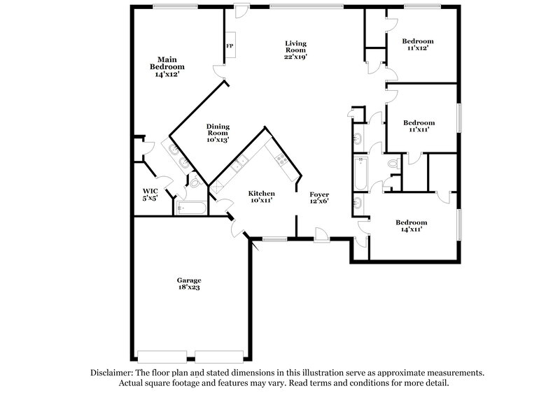 1,805/Mo, 19402 San Gabriel Dr Houston, TX 77084 Floorplan View