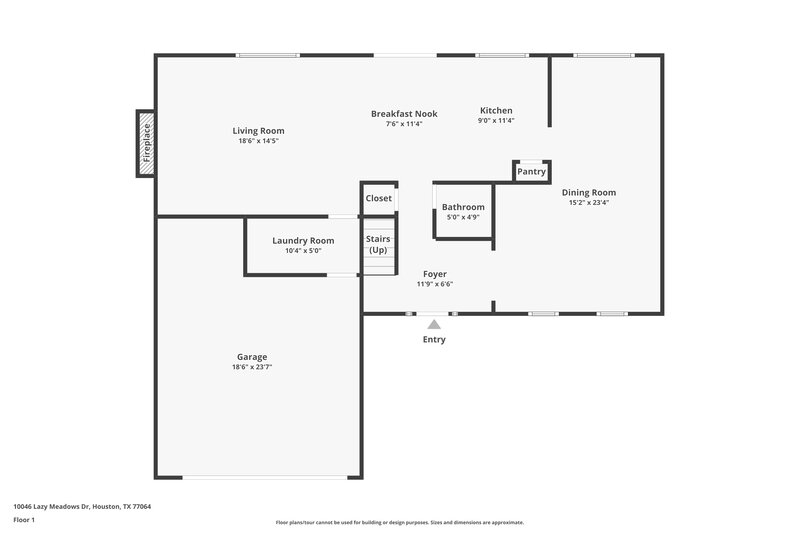1,980/Mo, 10046 Lazy Meadows Dr Houston, TX 77064 Floorplan View