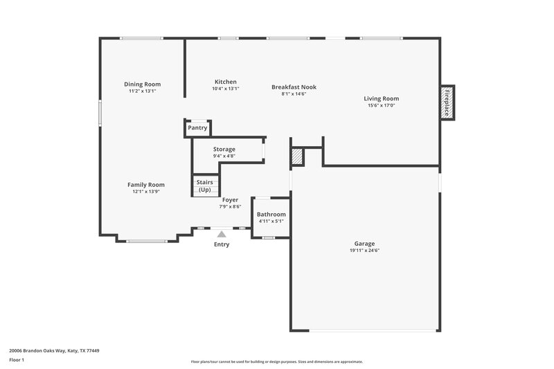 1,980/Mo, 20006 Brandon Oaks Way Katy, TX 77449 Floor Plan View