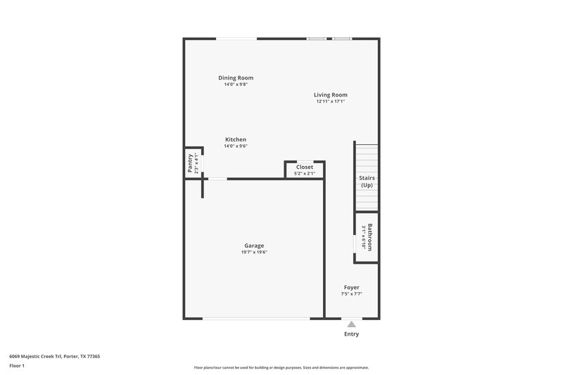 1,800/Mo, 6069 Majestic Creek Trl Porter, TX 77365 Floor Plan View
