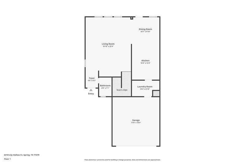 2,085/Mo, 6418 Lily Hollow Ct Spring, TX 77379 Floor Plan View