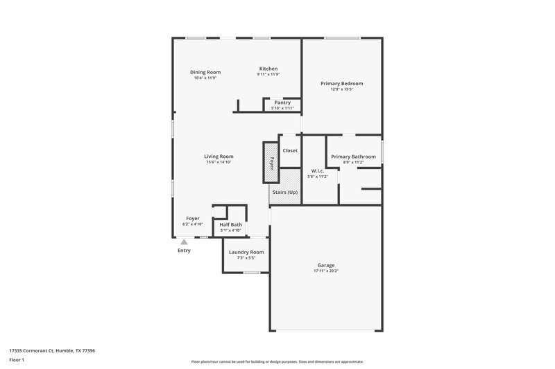 2,020/Mo, 17335 Cormorant Ct Humble, TX 77396 Floor Plan View