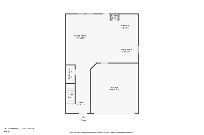 1,965/Mo, 1705 Lofty Cedar Ct Conroe, TX 77301 Floor Plan View