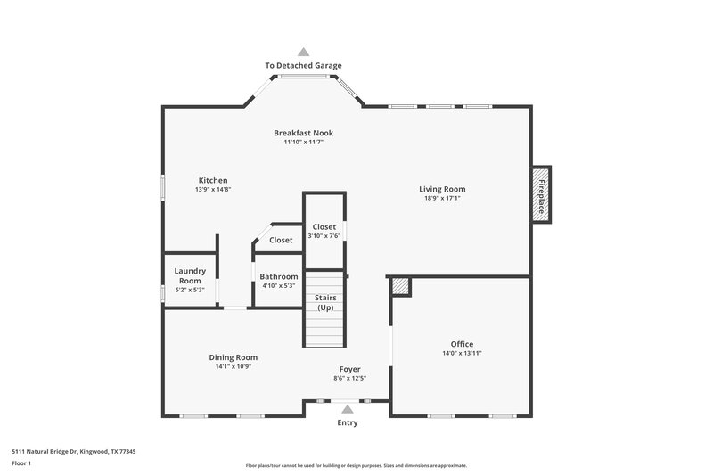 2,130/Mo, 5111 Natural Bridge Dr Kingwood, TX 77345 Floor Plan View 2