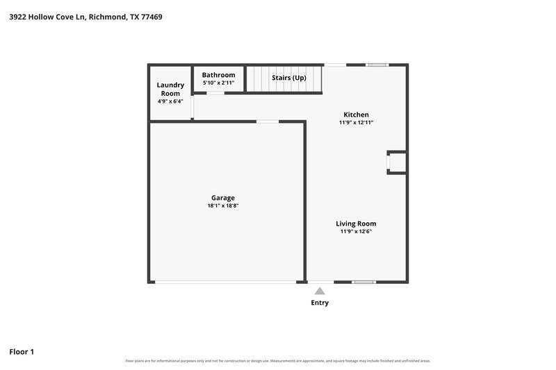 1,760/Mo, 3922 Hollow Cove Ln Richmond, TX 77469 Floor Plan View