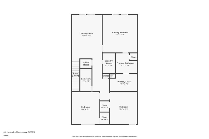 1,795/Mo, 440 Harlow Dr Montgomery, TX 77316 Floor Plan View 2