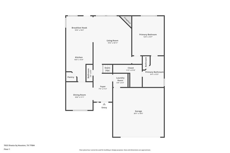 2,225/Mo, 7023 Shasta Sq Houston, TX 77084 Floor Plan View
