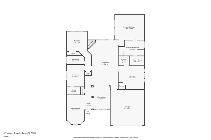1,840/Mo, 607 Loggers Chase Ct Spring, TX 77386 Floor Plan View
