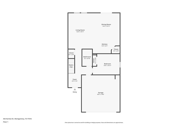 2,110/Mo, 452 Harlow Dr Montgomery, TX 77316 Floor Plan View