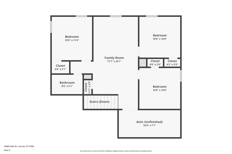 1,810/Mo, 16006 Tallis Dr Conroe, TX 77303 Floor Plan View 2