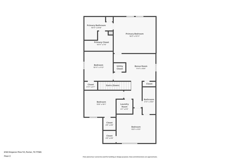 2,195/Mo, 6163 Emperor Pine Trl Porter, TX 77365 Floorplan View 2