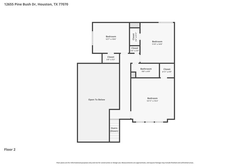 2,130/Mo, 12655 Pine Bush Dr Houston, TX 77070 Floorplan View 2