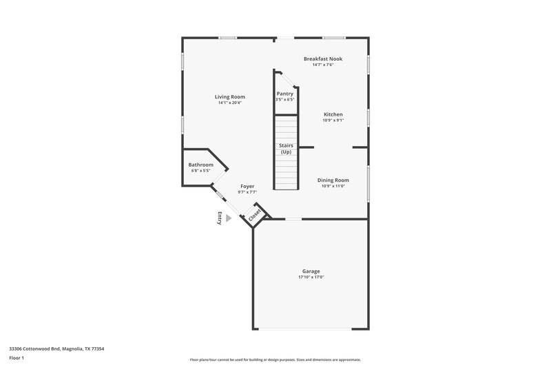 1,760/Mo, 33306 Cottonwood Bnd Magnolia, TX 77354 Floor Plan View