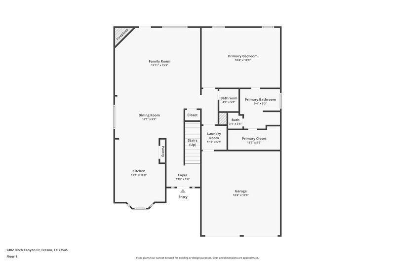 2,165/Mo, 2402 Birch Canyon Ct Fresno, TX 77545 Floor Plan View