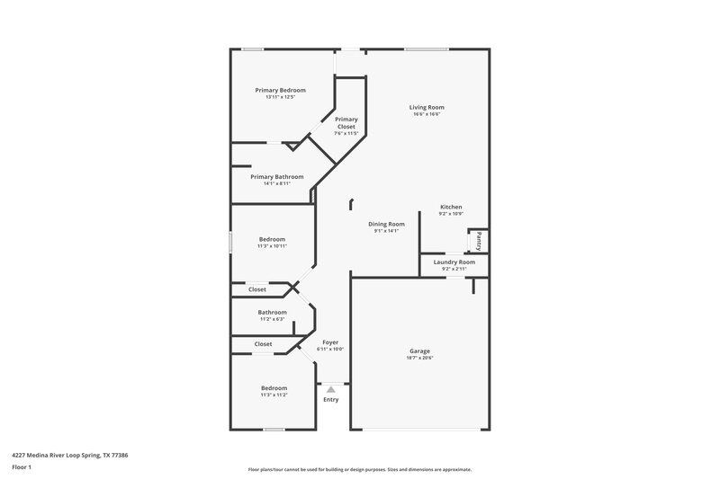 1,800/Mo, 4227 Medina River Loop Spring, TX 77386 Floor Plan View