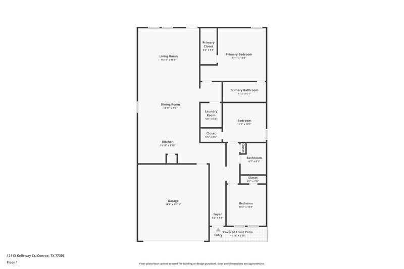 1,540/Mo, 12113 Kellsway Ct Conroe, TX 77306 Floor Plan View