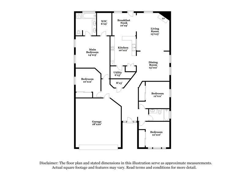 1,980/Mo, 5203 Lost Cove Ln Spring, TX 77373 Floor Plan View