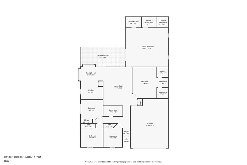 1,975/Mo, 9506 Lost Eagle Dr Houston, TX 77064 Floor Plan View