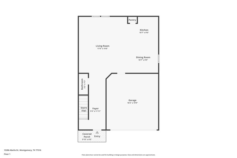 1,635/Mo, 15286 Abella Dr Montgomery, TX 77316 Floor Plan View