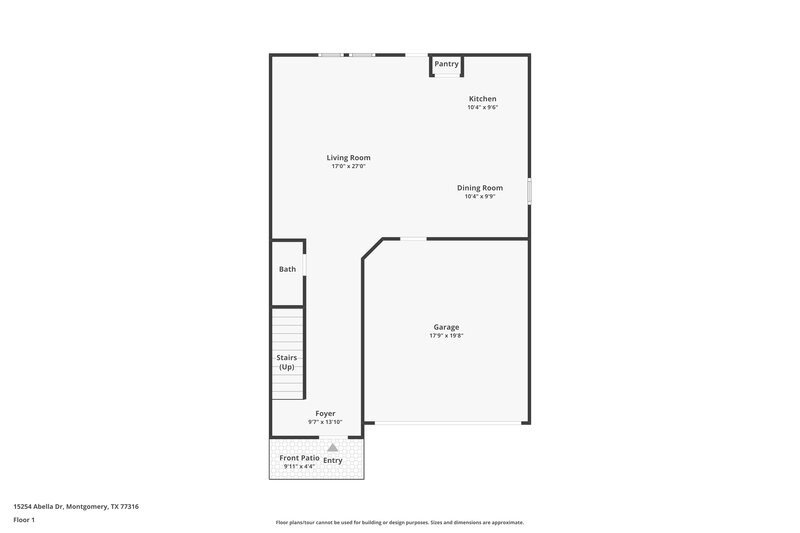 1,605/Mo, 15254 Abella Dr Montgomery, TX 77316 Floor Plan View