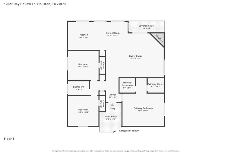 1,780/Mo, 12627 Day Hollow Ln Houston, TX 77070 Floor Plan View