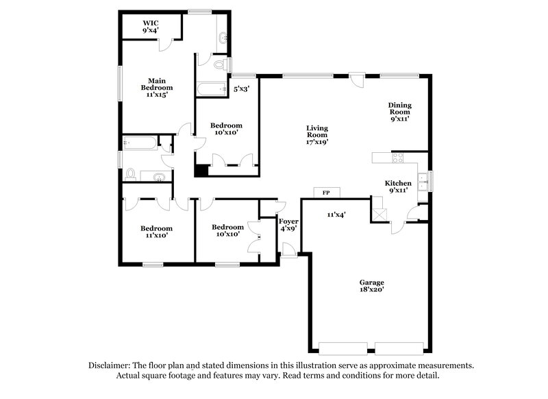 2,005/Mo, 7306 Skybright Ln Houston, TX 77095 Floor Plan View