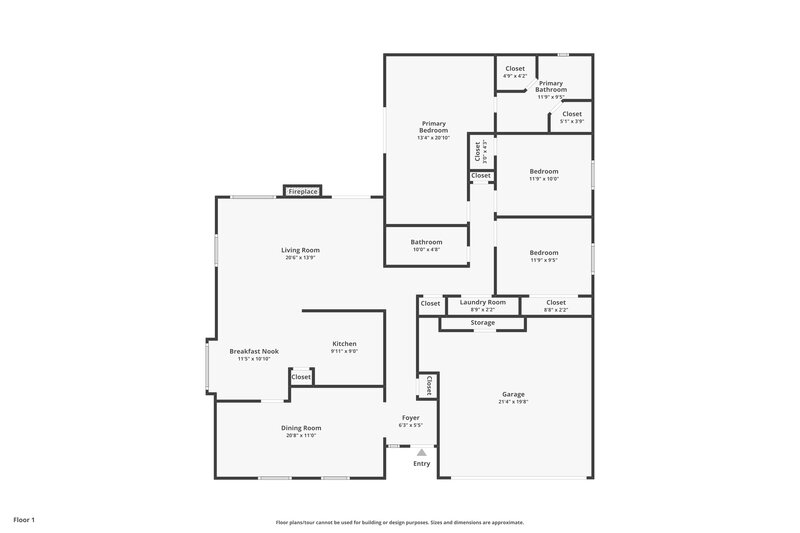 1,930/Mo, 7403 Fuchsia Ln Humble, TX 77346 Floor Plan View