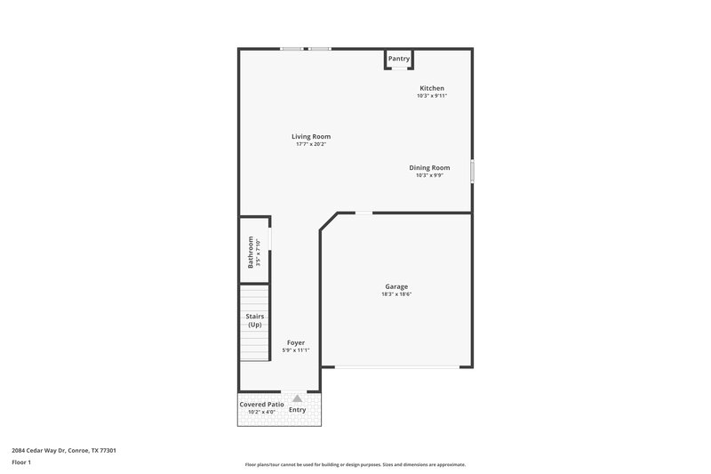 1,765/Mo, 2084 Cedar Way Dr Conroe, TX 77301 Floor Plan View