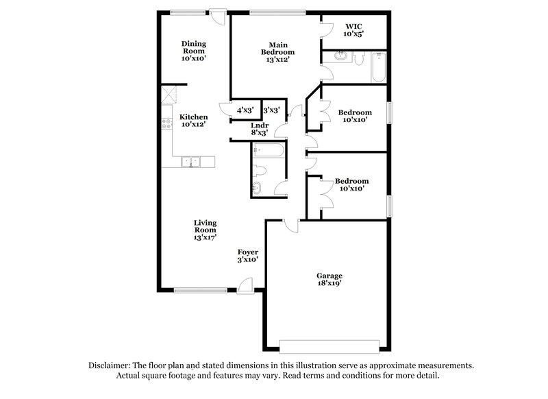 1,670/Mo, 8127 Katie Mill Trl Spring, TX 77379 Floorplan View