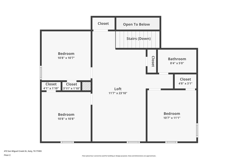 2,100/Mo, 472 San Miguel Creek Dr Katy, TX 77493 Floor Plan View 2