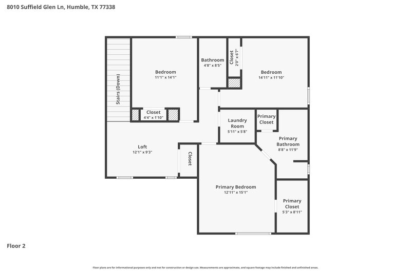 1,890/Mo, 8010 Suffield Glen Ln Humble, TX 77338 Floor Plan View 2