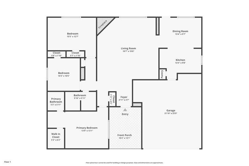 1,740/Mo, 8303 Poplar Ridge Ln Humble, TX 77338 Floor Plan View