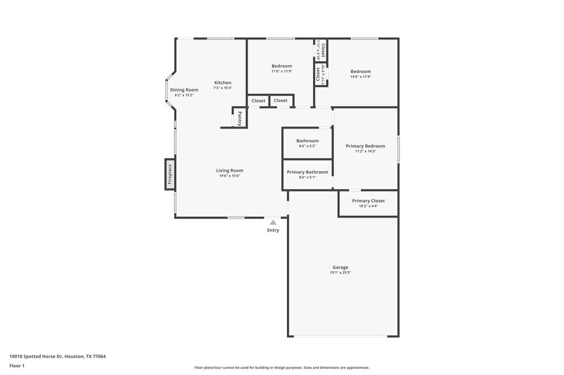 1,745/Mo, 10018 Spotted Horse Dr Houston, TX 77064 Floor Plan View