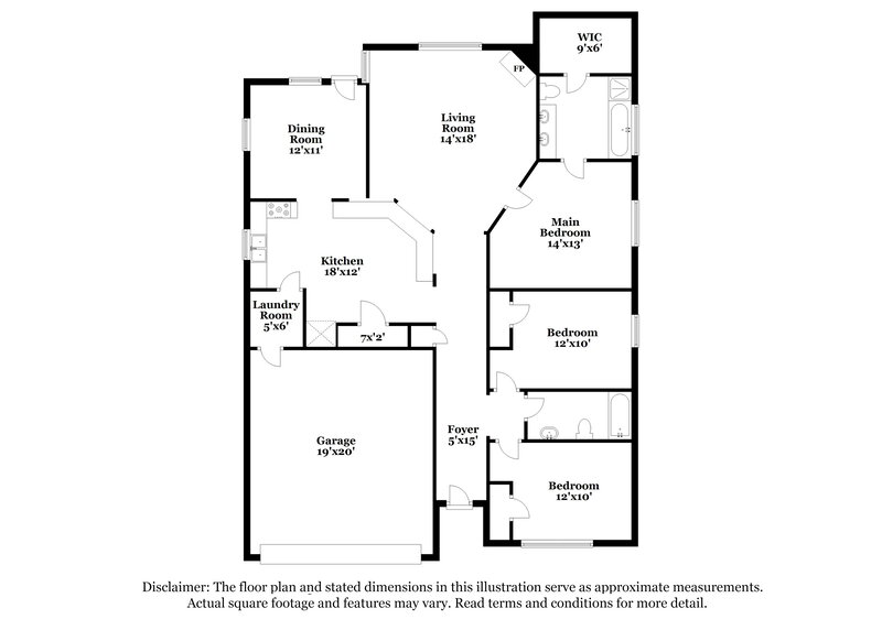 1,970/Mo, 22707 Tree House Ln Spring, TX 77373 Floor Plan View