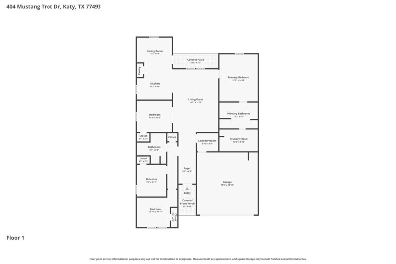 2,195/Mo, 404 Mustang Trot Dr Katy, TX 77493 Floorplan View
