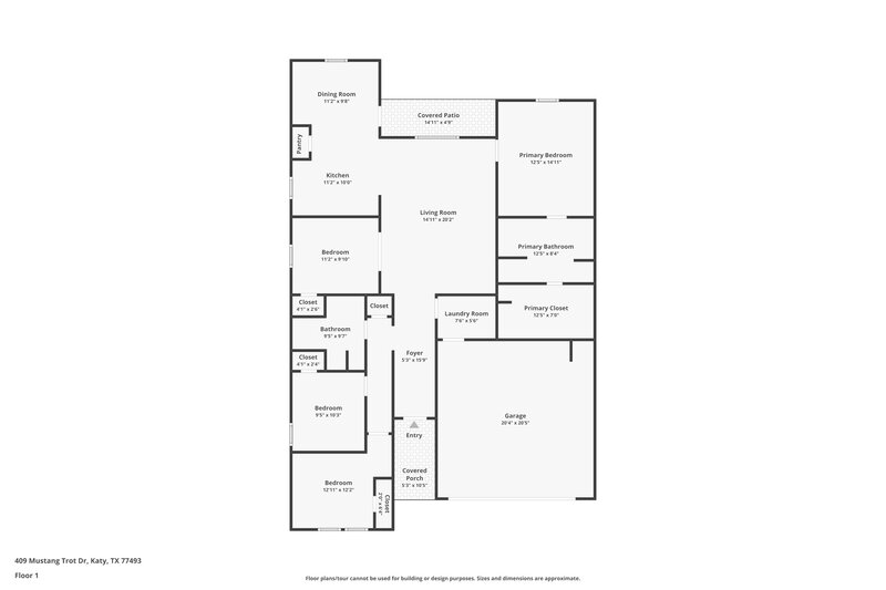 1,950/Mo, 409 Mustang Trot Dr Katy, TX 77493 Floor Plan View