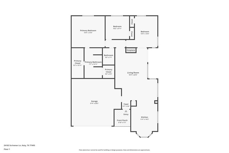 1,760/Mo, 24102 Scrivener Ln Katy, TX 77493 Floor Plan View